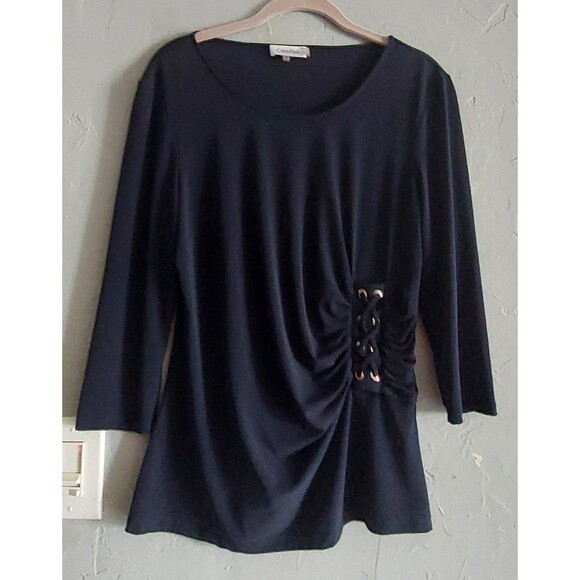 Calvin Klein Tops Blouse Women M,blue ,gothi,Elegant,Perfect To Office,Polyester - Picture 1 of 8